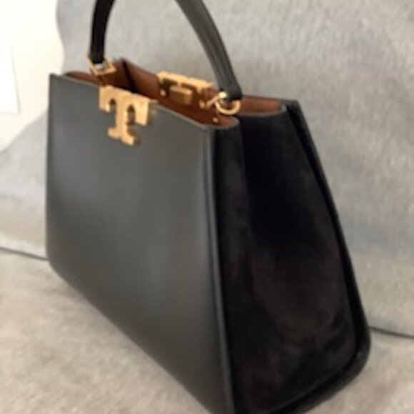 TORY BURCH -LARGE BLACK HANDBAG - Picture 2 of 4